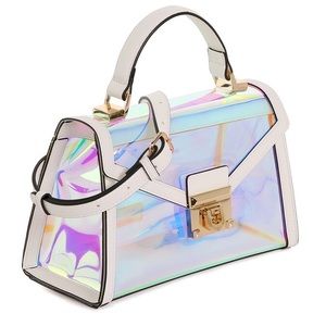 Aldo y2k Iridescent / Holographic purse with top handle, bright and fun!